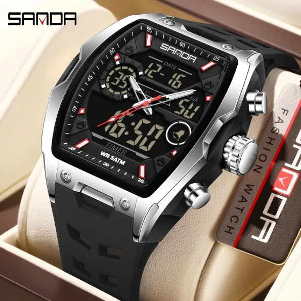 Men's Fashion Quartz Digital Watch - Sporty & Luminous