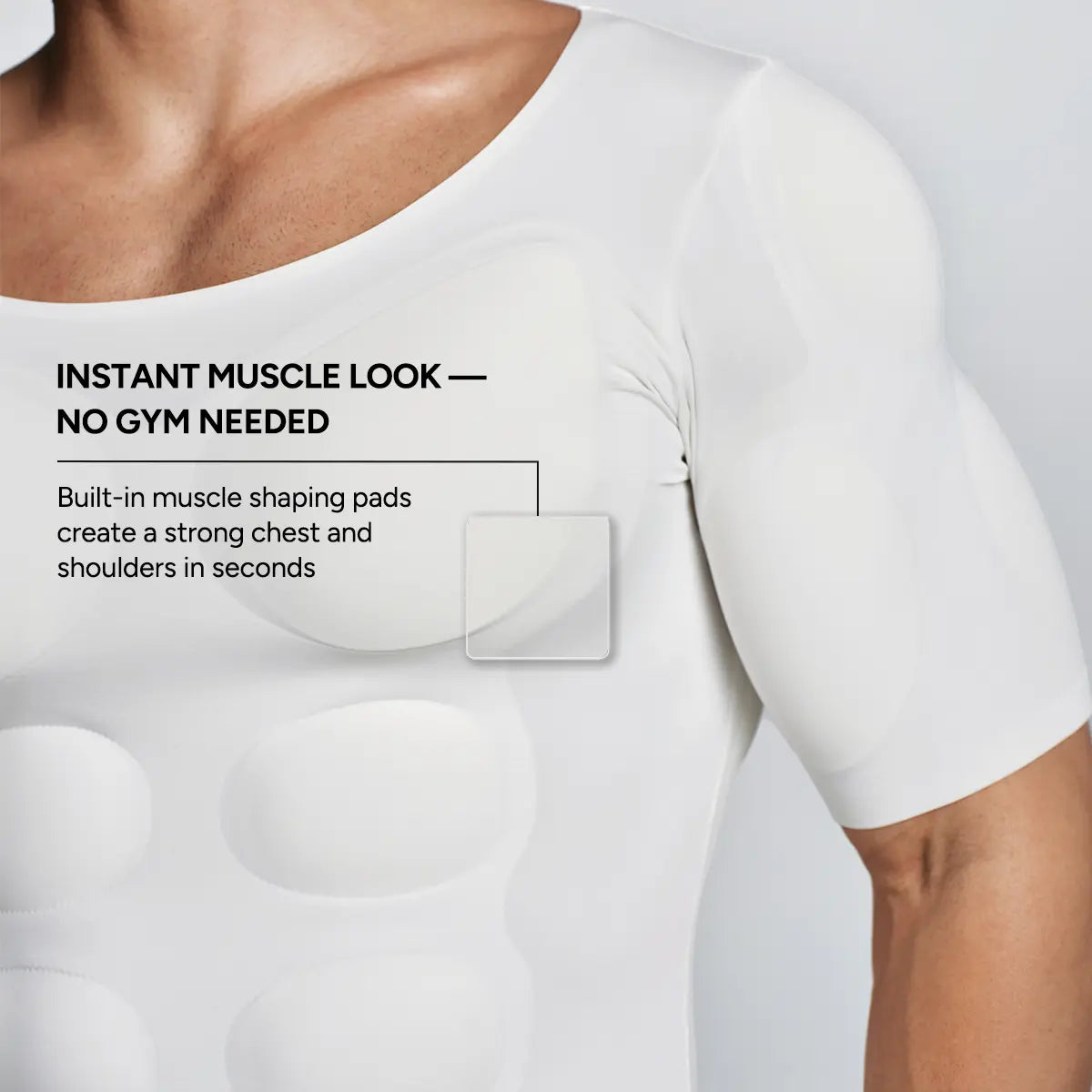 Valors Men's Seamless Muscle Tee with Removable Pads