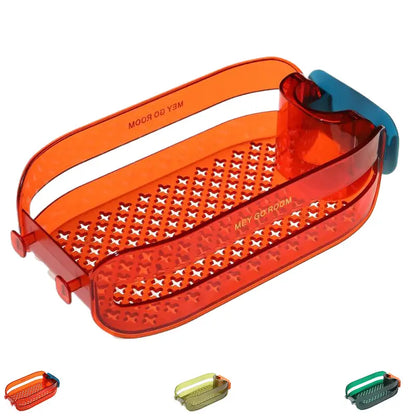 Clip-On Kitchen Faucet Storage Rack with Drain Holes