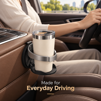 🚗 Universal Foldable Car Cup Holder with Hook – Space-Saving Drink Organizer for Bottles, Coffee Cups & Tumblers ✨
