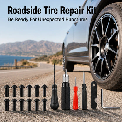 🔥 Mushroom Tire Repair Kit – Compact Roadside Puncture Tool Set