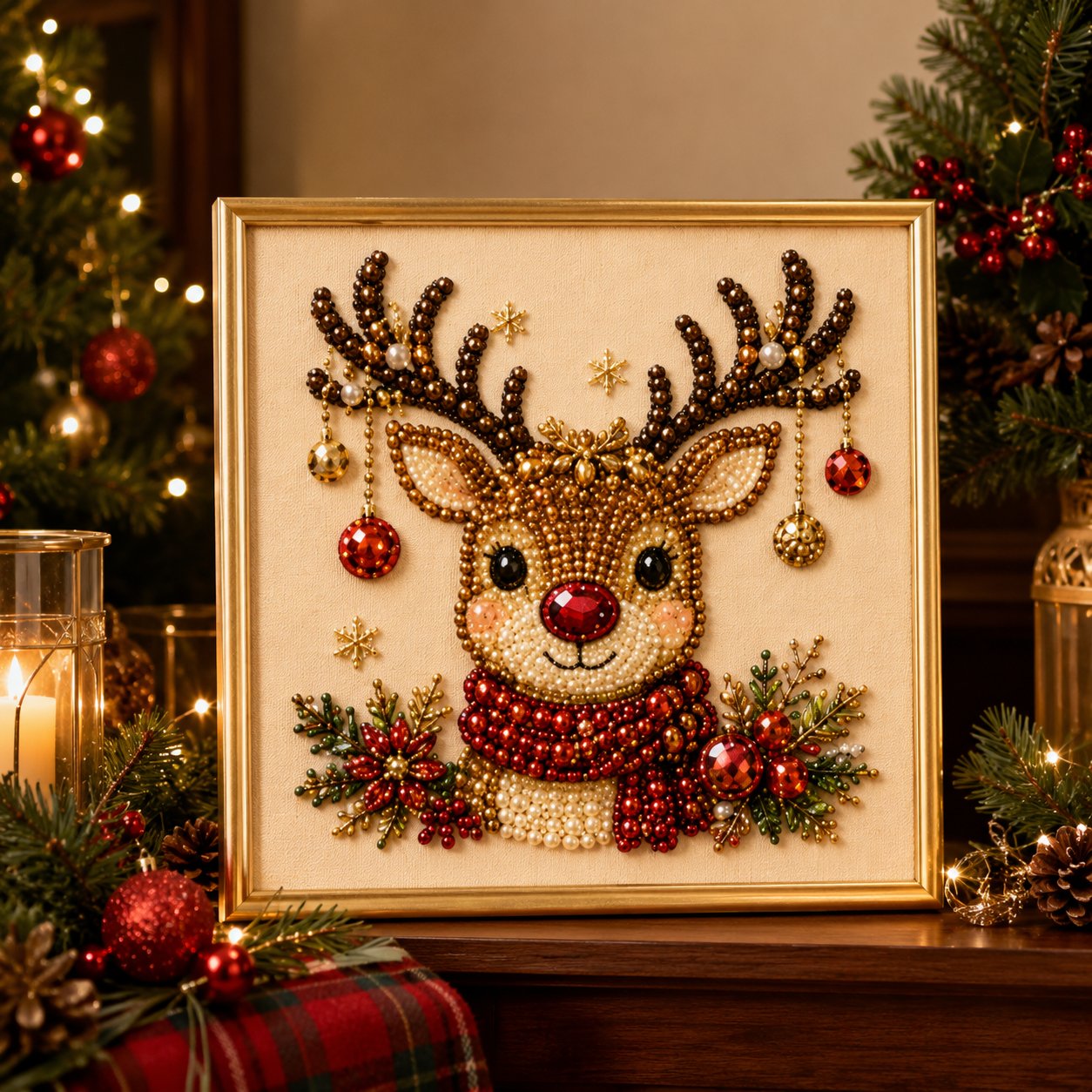 🎄 DIY Christmas Pearl Diamond Painting Art Kit | Holiday Craft Decor