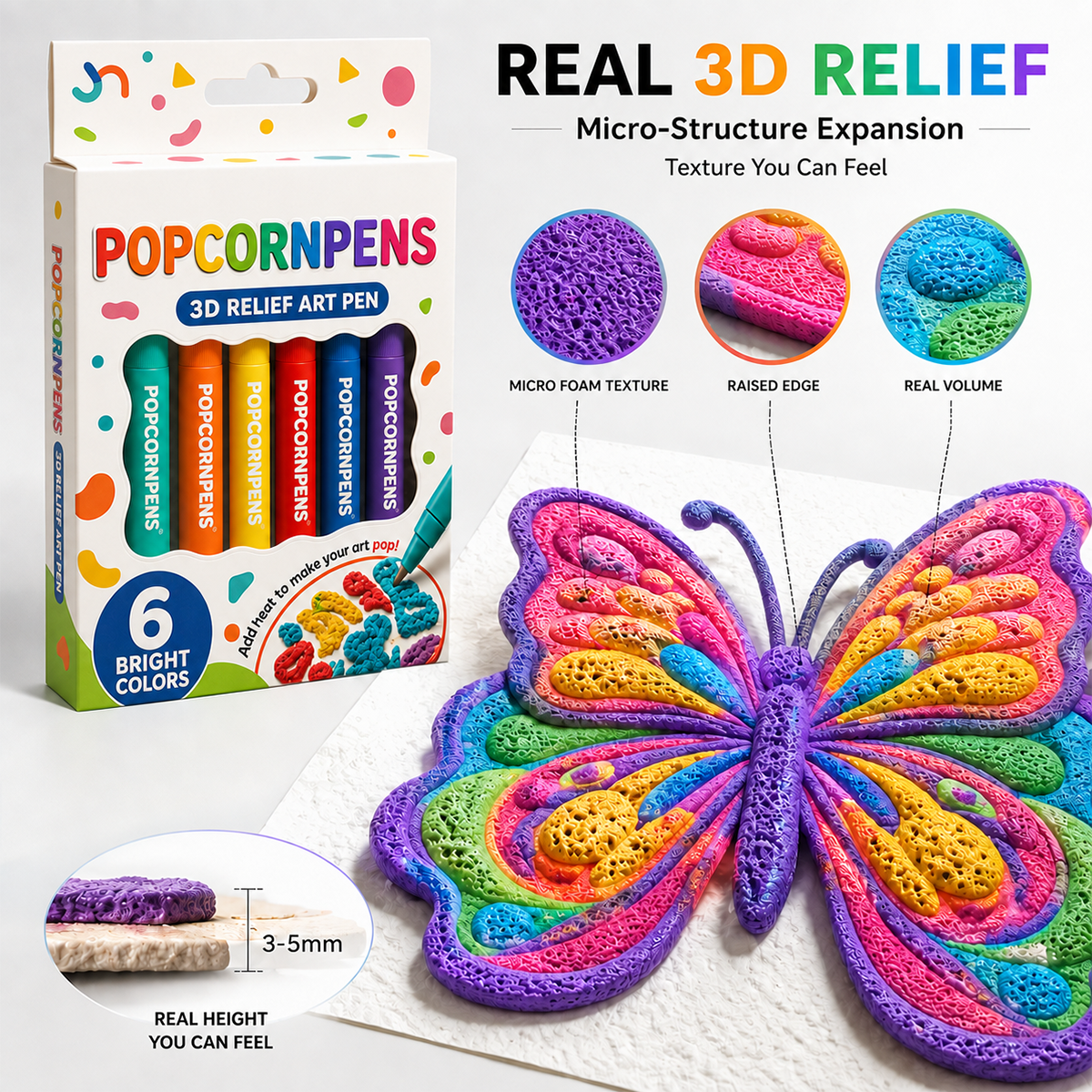 3D Relief Art Pen – Turn Flat Drawings Into Touchable 3D Art