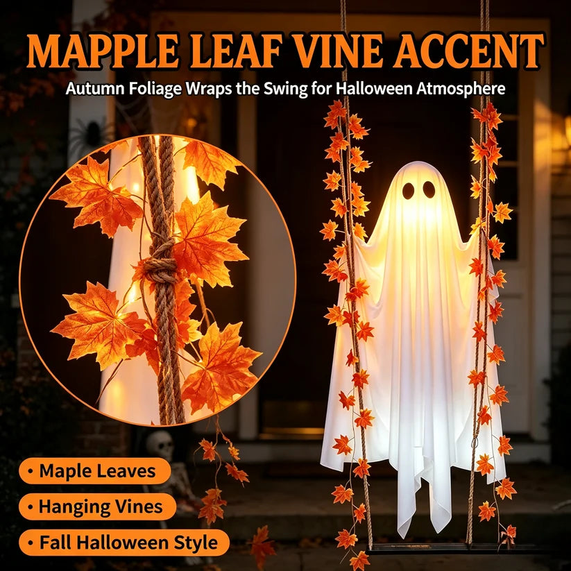 👻 Light-Up Swinging Ghost Halloween Decoration