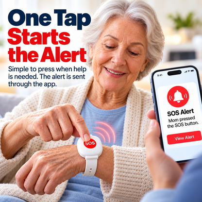 Emergency bracelet with SOS button for the elderly