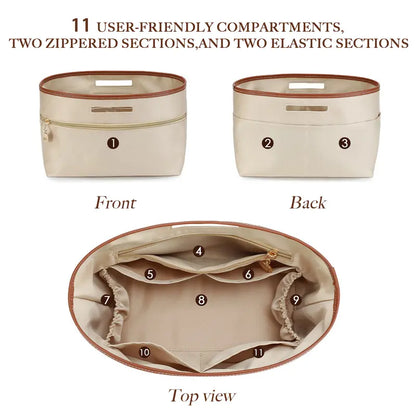 👜 Soft Satin Tote Organizer – Protect & Organize Your Favorite Handbag✨