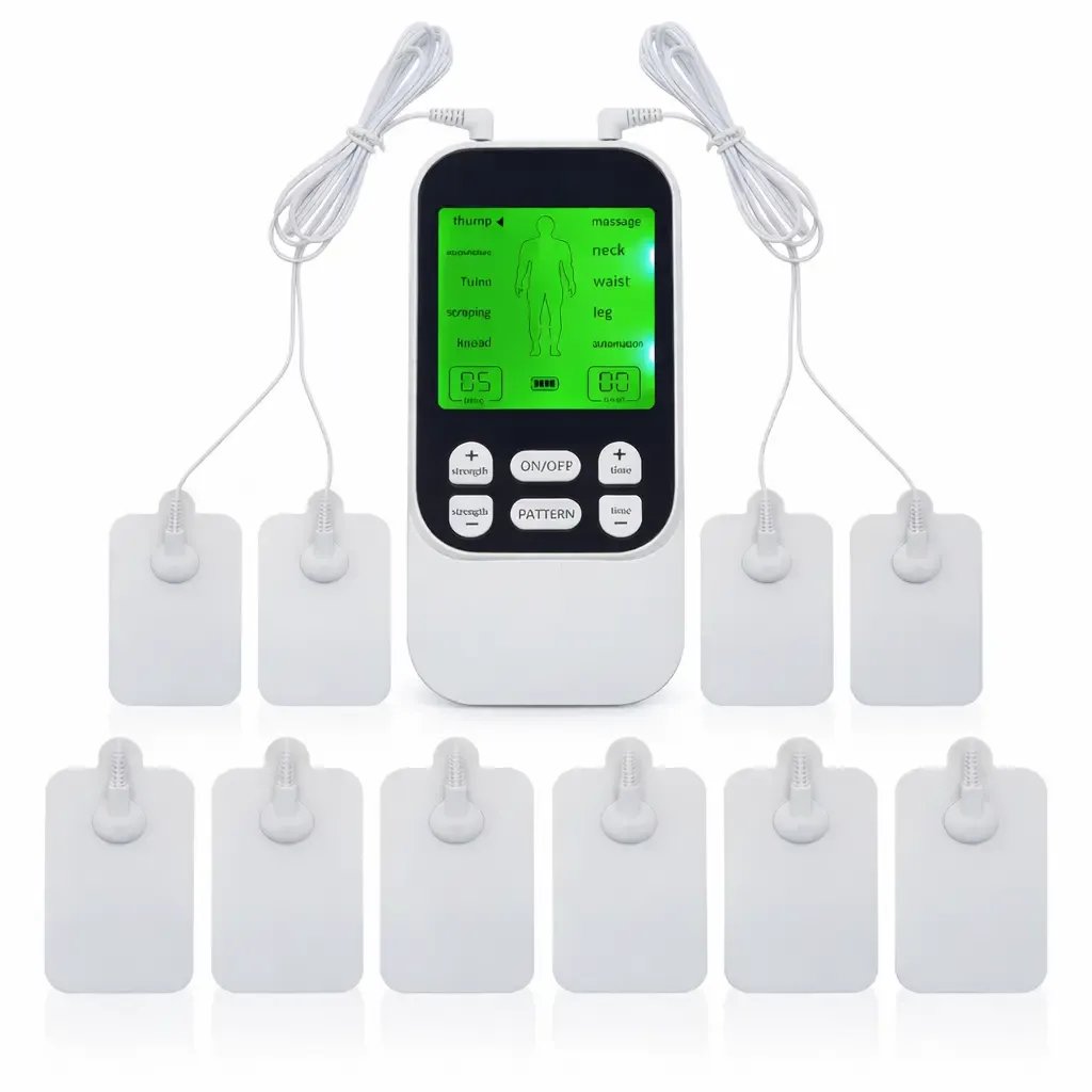 🙆‍♂️💪Rechargeable Muscle Stimulator Massager, 10 Modes 30 Intensity Levels TENS Unit with 10 Pads