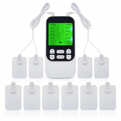 🙆‍♂️💪Rechargeable Muscle Stimulator Massager, 10 Modes 30 Intensity Levels TENS Unit with 10 Pads