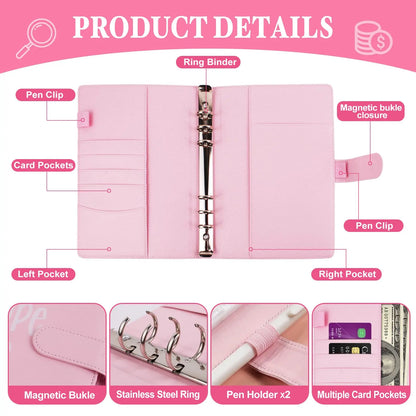 100 Envelopes Money Saving Challenge A5 Binder Pink