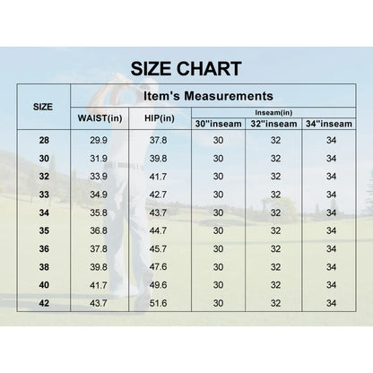 Men's Golf Pants Quick Dry Stretch Work Dress