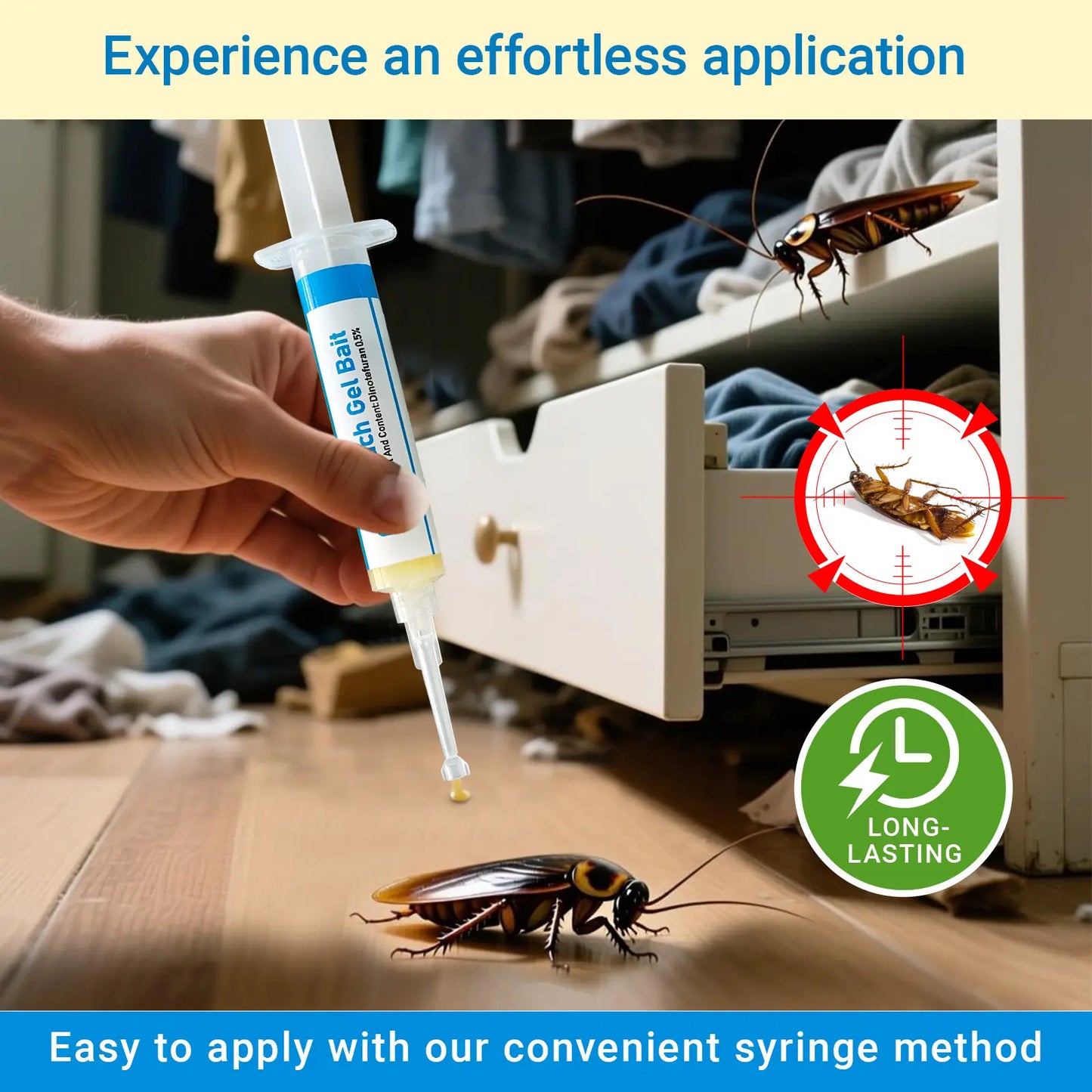 Cockroach Gel Bait Syringes for Indoor Control