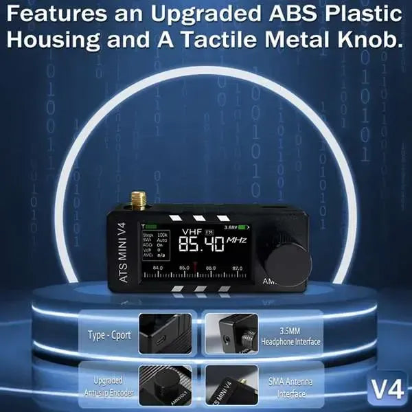 🔥Last Day 69% OFF📻Upgraded ATS Mini V4 Si4732 All Band DSP Radio Receiver