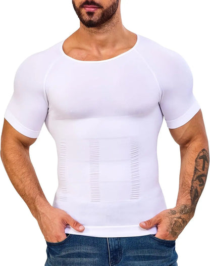 Men's Compression Body Shaper Short Sleeve Shirt - 1-2 Pack