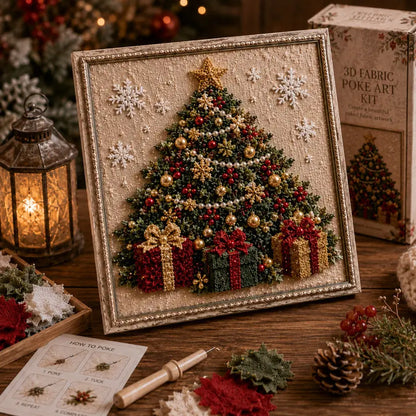3D Christmas Fabric Poke Art Kit-Creative Christmas Decoration Gift for Adults