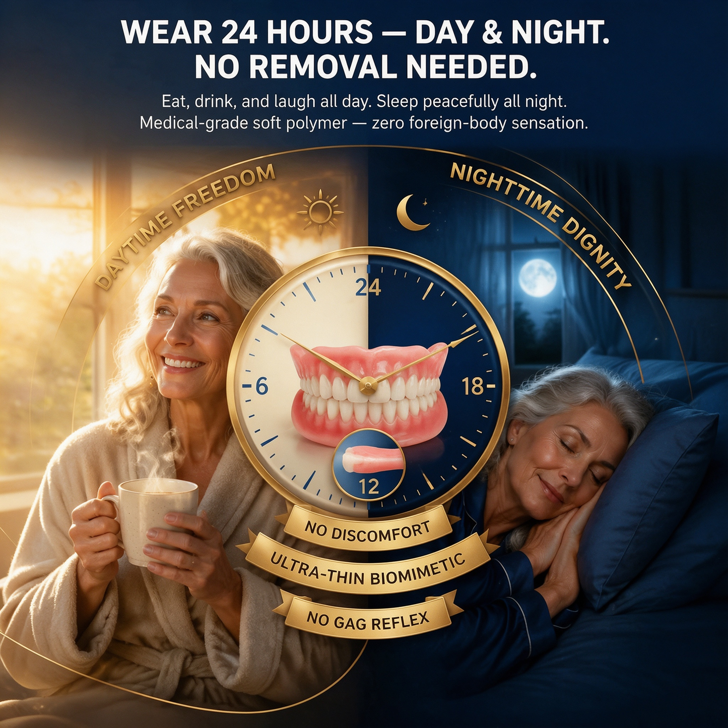 Dentist Recommendations-Comfort-fit decorative denture set