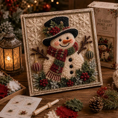 3D Christmas Fabric Poke Art Kit-Creative Christmas Decoration Gift for Adults