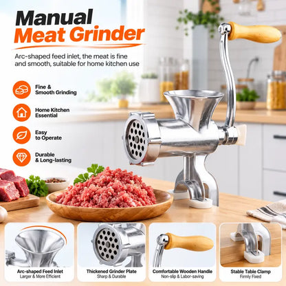 🎉 2026 Sale — Over 23,000 Sold! 💞 Home Hand Crank Meat Grinder and Sausage Stuffer – Homemade Goodness Made Easy 🌸