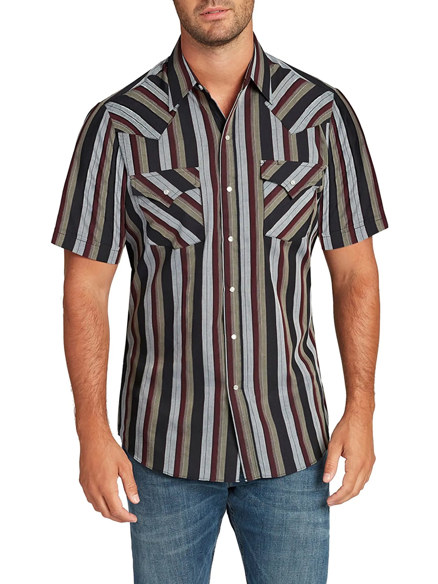 Men's Ely Cattleman Stripe Western Snap Shirt