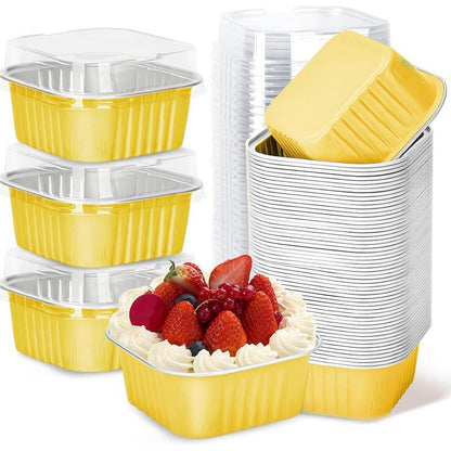 30-Pack Pink 5oz Mini Aluminum Cake Pans