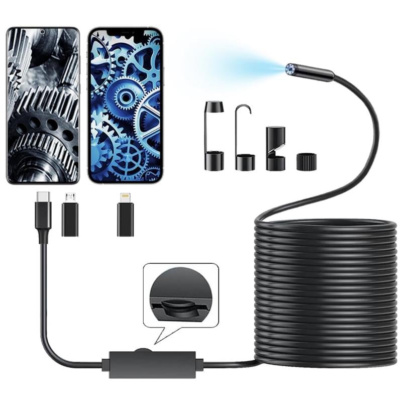 🔍 See What You Can't Reach | 16.4ft HD Endoscope Camera for iPhone & Android