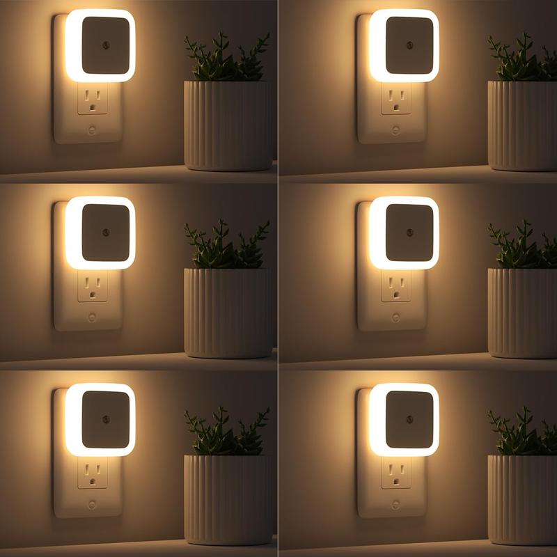 🔥Hot Sale🔥LED Night Lights Plug into Wall 6-Pack, Plug in Night Light, Dusk to Dawn Nightlight Led Night Lights for Bedroom, Bathroom, Hallway Warm White