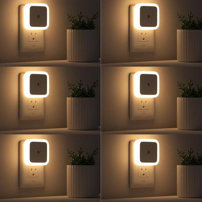 🔥Hot Sale🔥LED Night Lights Plug into Wall 6-Pack, Plug in Night Light, Dusk to Dawn Nightlight Led Night Lights for Bedroom, Bathroom, Hallway Warm White