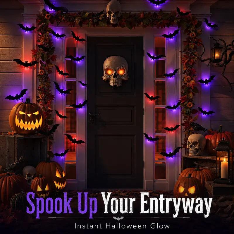 🔥 3D LED Bat Wall Decorations – 🦇 Create A Spooky Halloween Glow