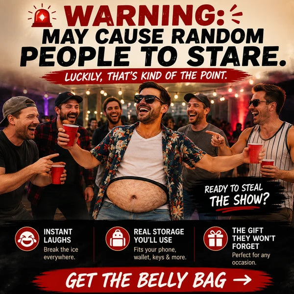 😂 Realistic Belly Waist Bag – Funny Hidden Fanny Pack & Gag Gift