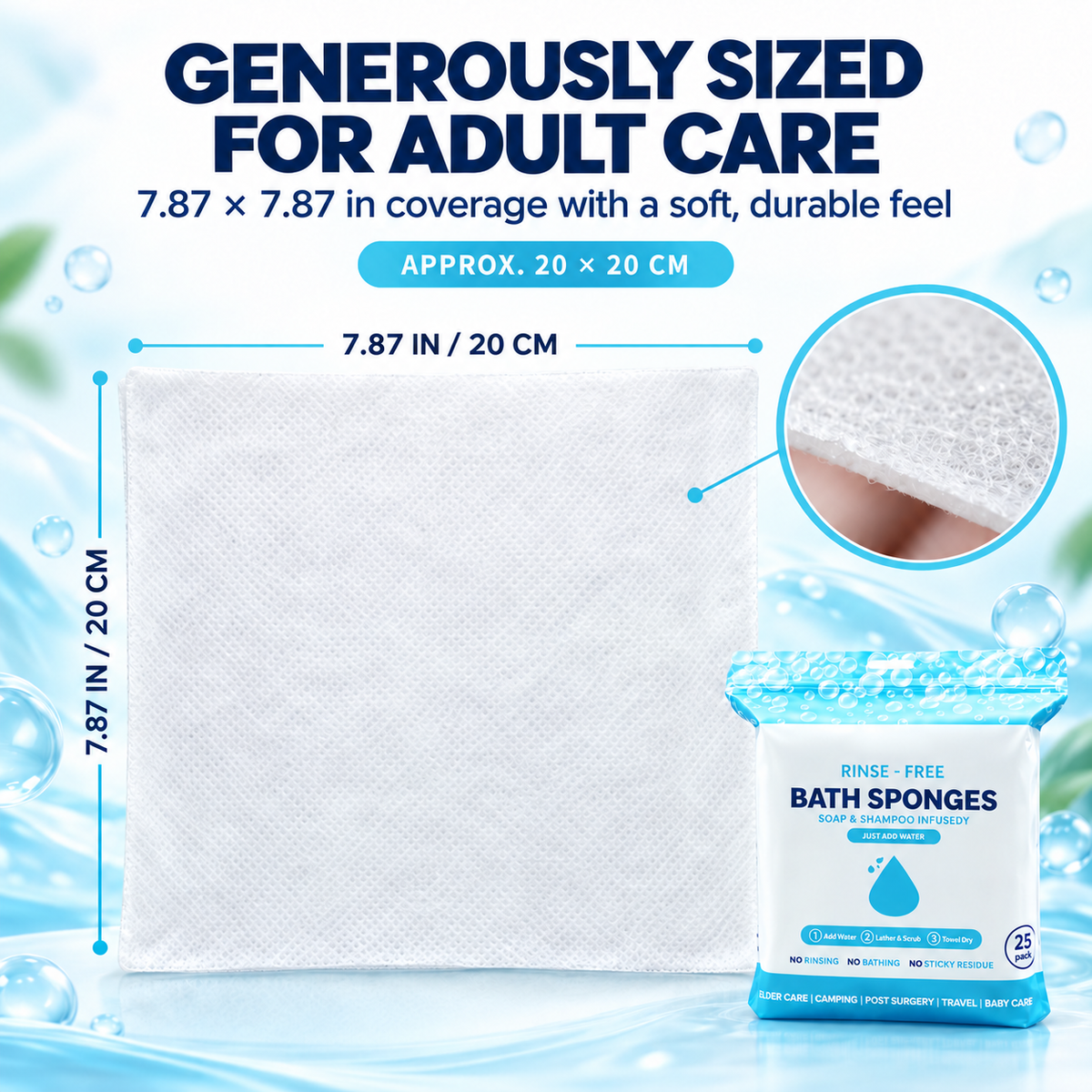 Rinse Free Bathing Wipes🚿Hypoallergenic & pH Balanced😙Freshness Anytime, Anywhere!