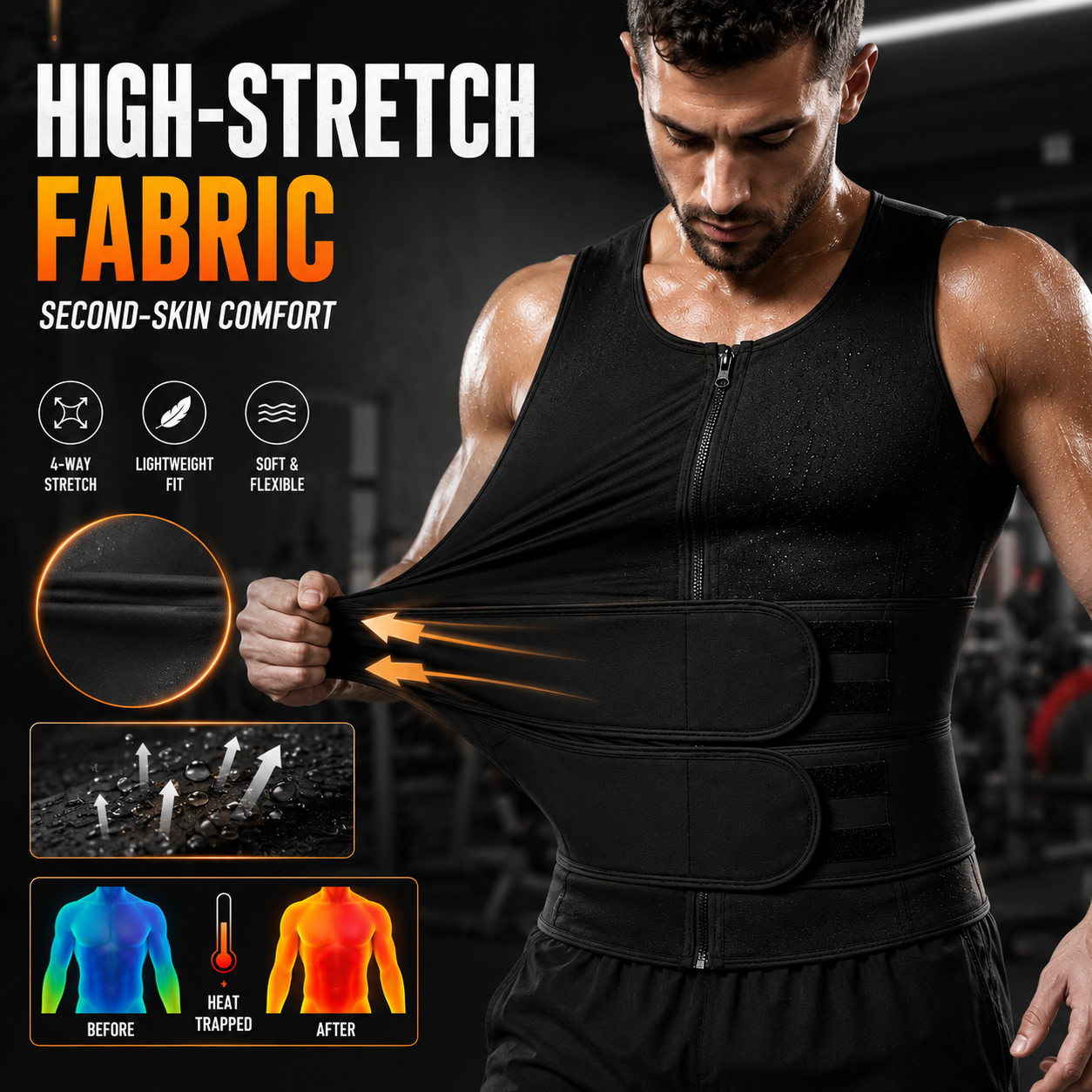 Men's Sweat Sauna Shaper Vest🔥