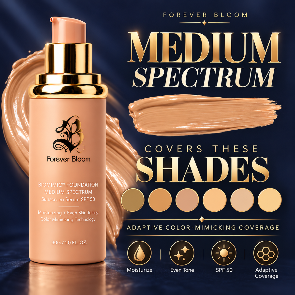 Native Glow 4-in-1 Serum Foundation SPF 50