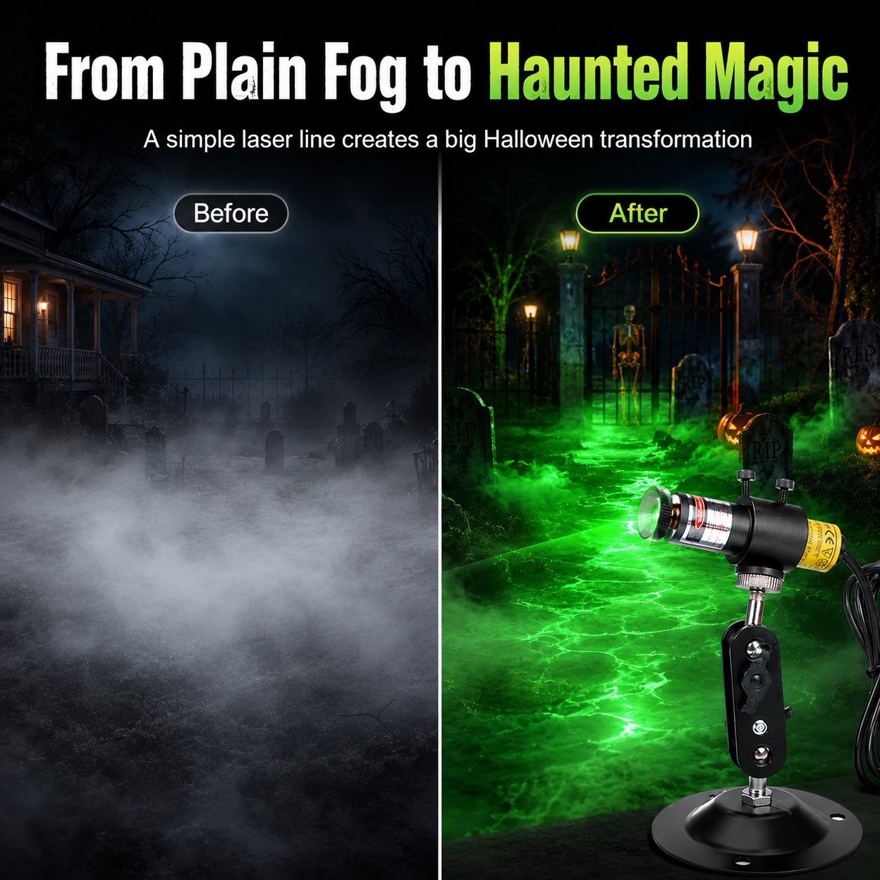 👻🌫️ Halloween Swamp Fog Laser Projector