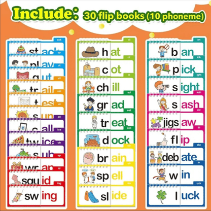 30 Hard-Cover Read-and-Rhyme Flip Books