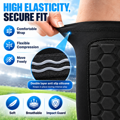Kids Soccer Shin Defender Shin Guards Sleeves with Foam Padding - Sizes S to XL