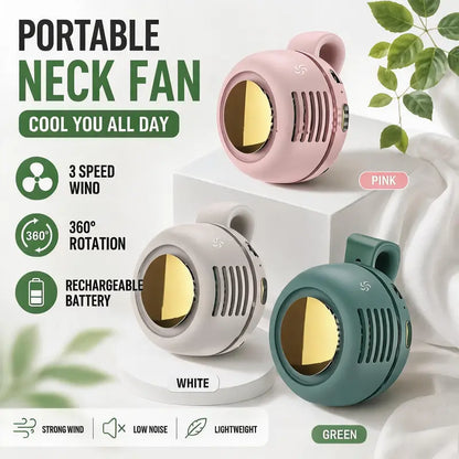 🏕️ Summer Outing Essential – Bladeless Clip Fan for Stroller, Desk, Waist & Phone