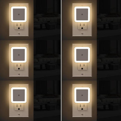 🔥Hot Sale🔥LED Night Lights Plug into Wall 6-Pack, Plug in Night Light, Dusk to Dawn Nightlight Led Night Lights for Bedroom, Bathroom, Hallway Warm White