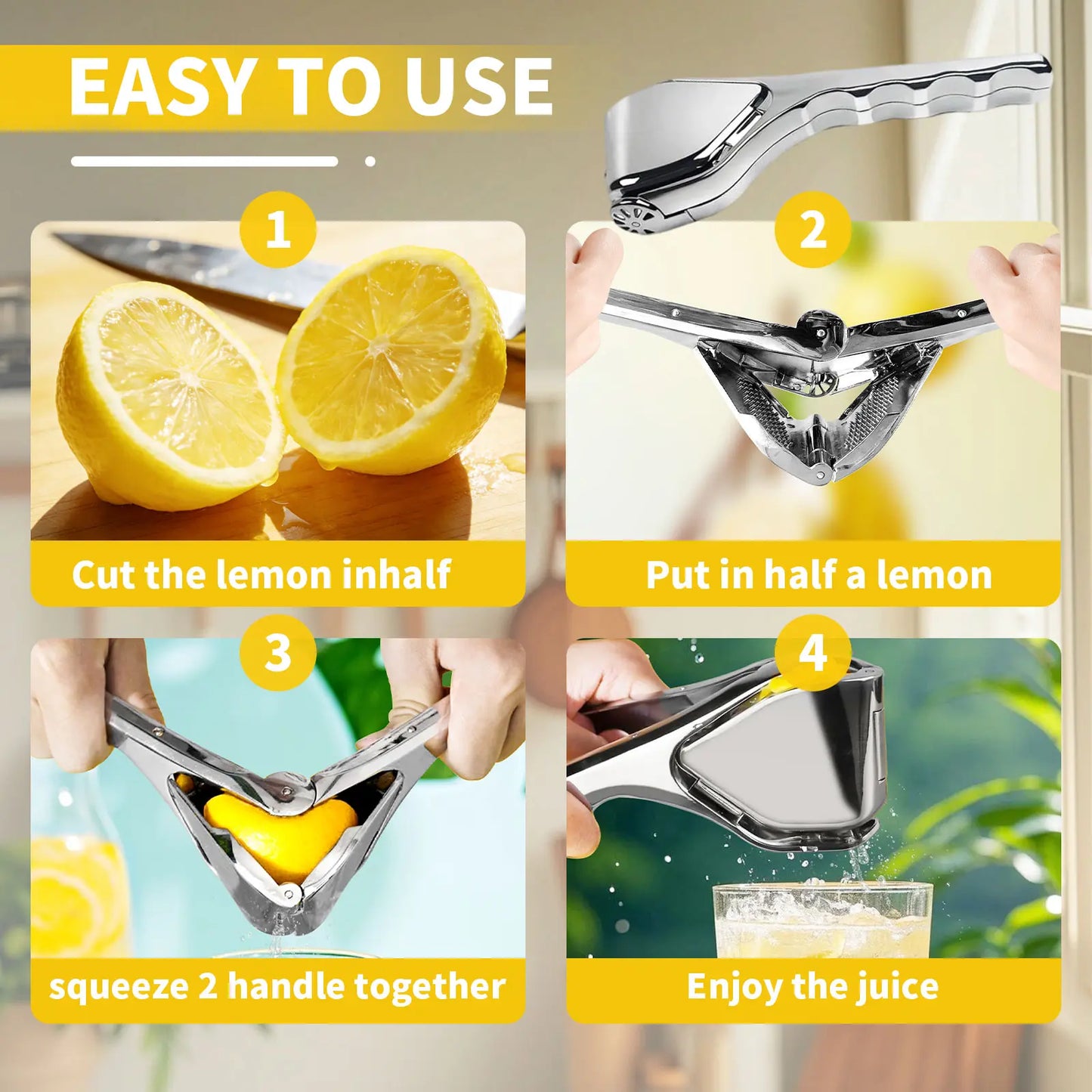 Arel Stainless Steel Citrus Squeezer for Fresh Juice