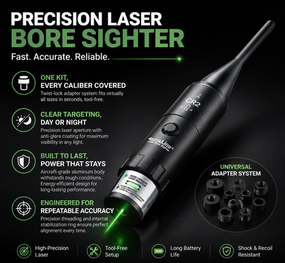 Laser Bore Sighter Kit for All Calibers