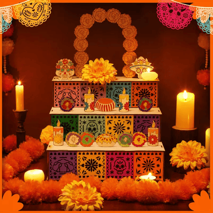 🎃🏵️Day of the Dead Wooden Altar Display Set(📦Buy 2 Free Shipping)