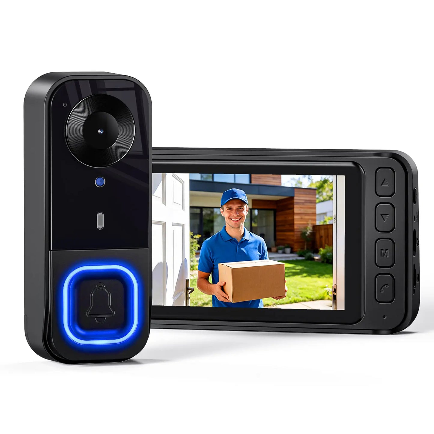 🔔1080P Wireless Doorbell Camera with 4.3in Monitor No WiFi