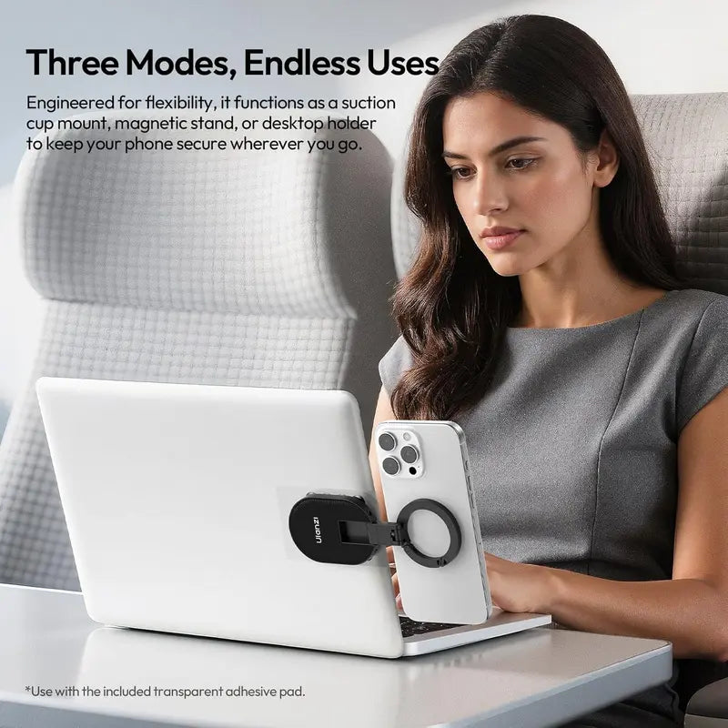 QY76 MagLock Magnetic Phone Mount - Versatile Desktop & Car Holder