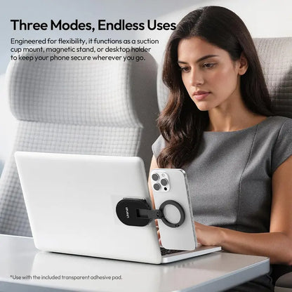 QY76 MagLock Magnetic Phone Mount - Versatile Desktop & Car Holder