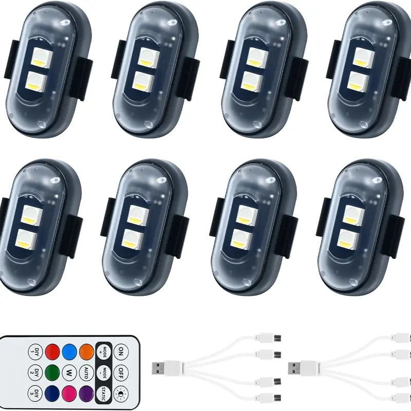 🚗🚨RGB Led Aircraft Strobe Light（Remote Wireless ）