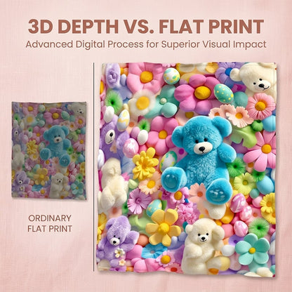 Cute Plush 3D Throw Blanket