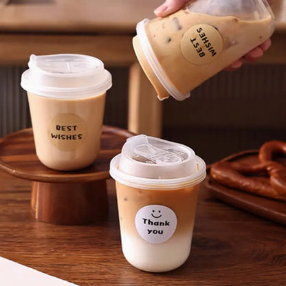 15OZ Heavy-Duty Disposable Coffee Cups with Sip Lids