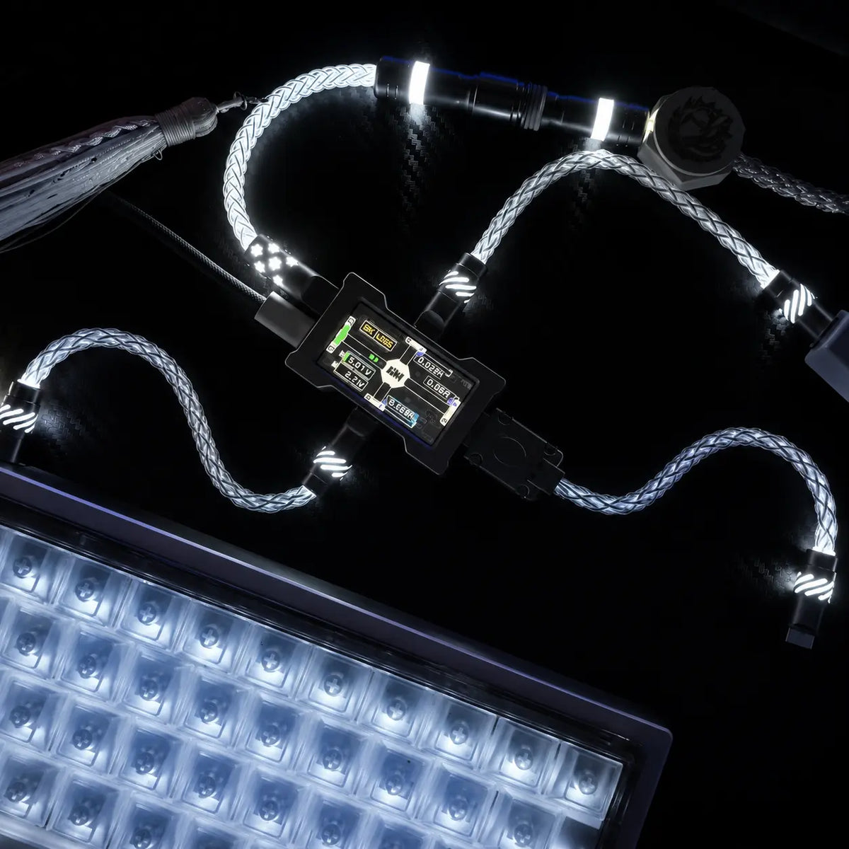 USB C Hub Multi Port Splitter with LCD Display