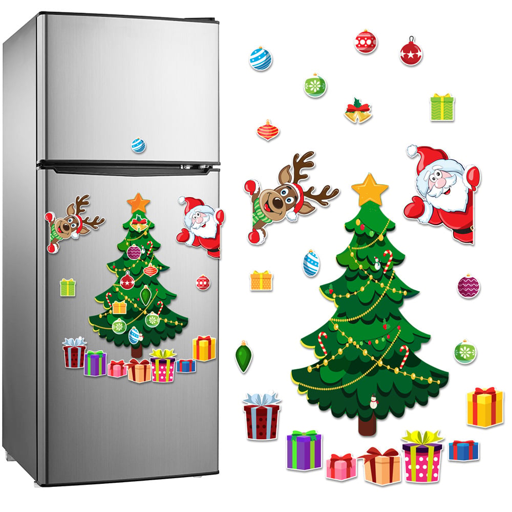 🎄 3D Christmas Magnetic Stickers – Cute Holiday Decor for Fridges & Metal Surfaces