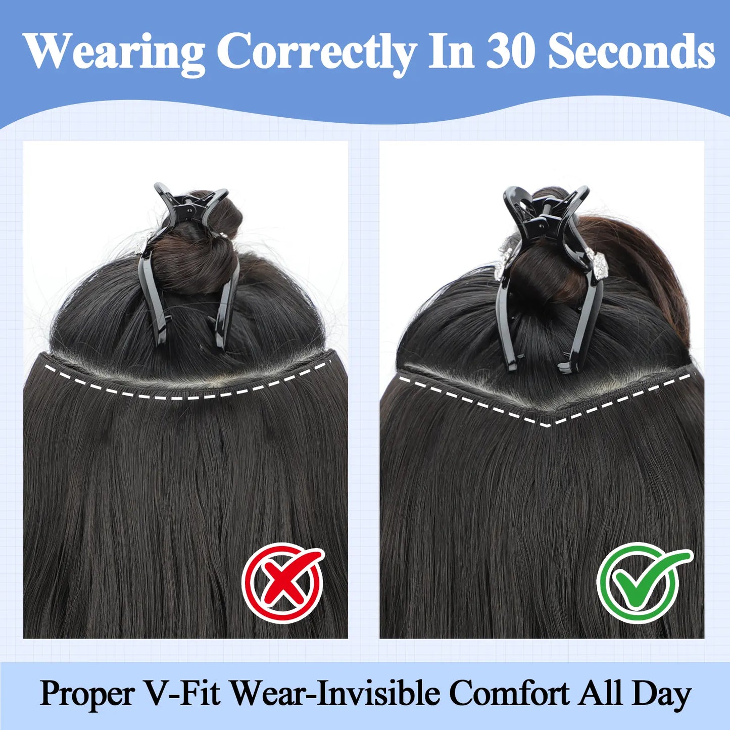 Clip in Hair Extensions Synthetic Hair Extensions Long Layered Wavy Hairpieces Soft Clip Ins Full Head Hairpieces for Women