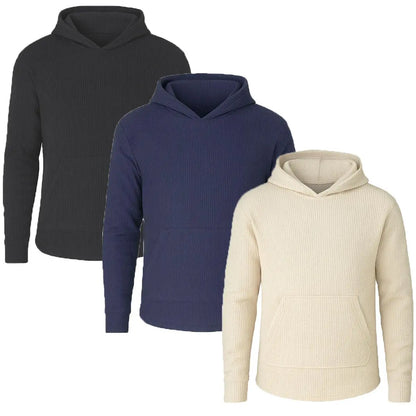 Men's Multi Pack Waffle Knit Pullover Hoodie