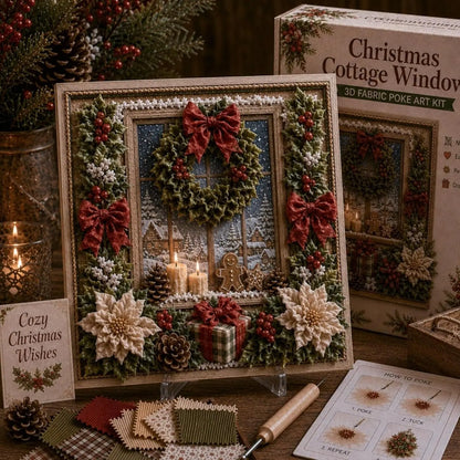3D Christmas Fabric Poke Art Kit-Creative Christmas Decoration Gift for Adults